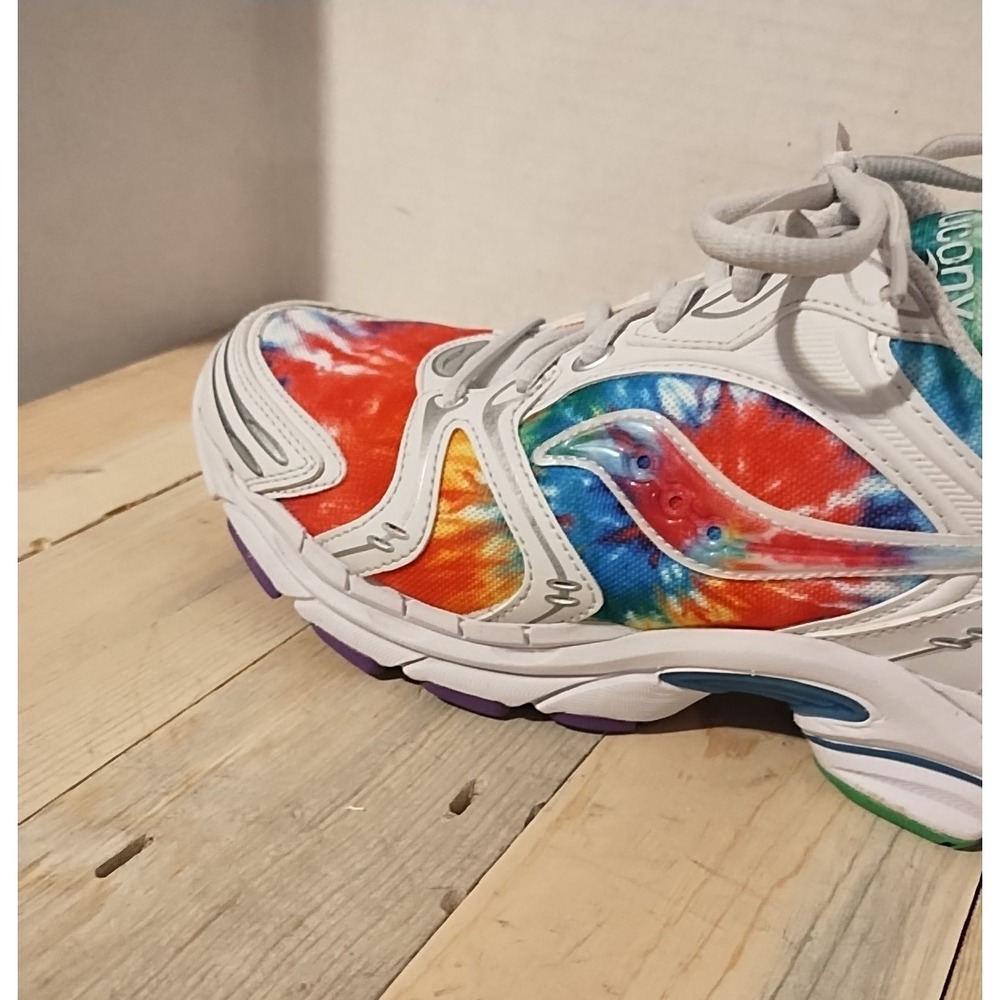 Saucony ProGrid Triumph 4 Rainbow Men's 9 Women's 10.5 streetwear tie dye retro - Picture 12 of 16